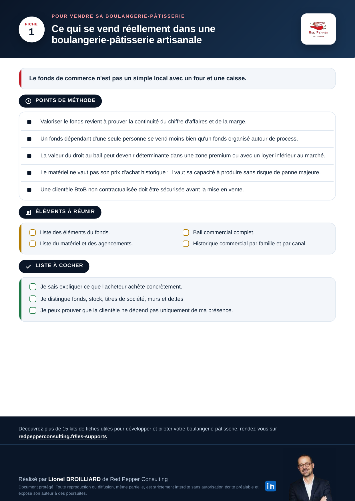 Extrait du Kit 1 pour vendre sa boulangerie-pâtisserie