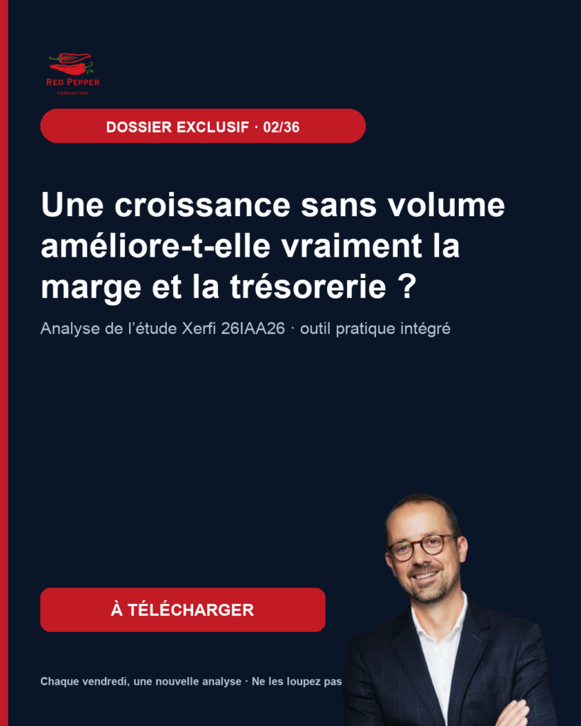 Dossier exclusif Red Pepper Consulting : croissance sans volume, marge et trésorerie.